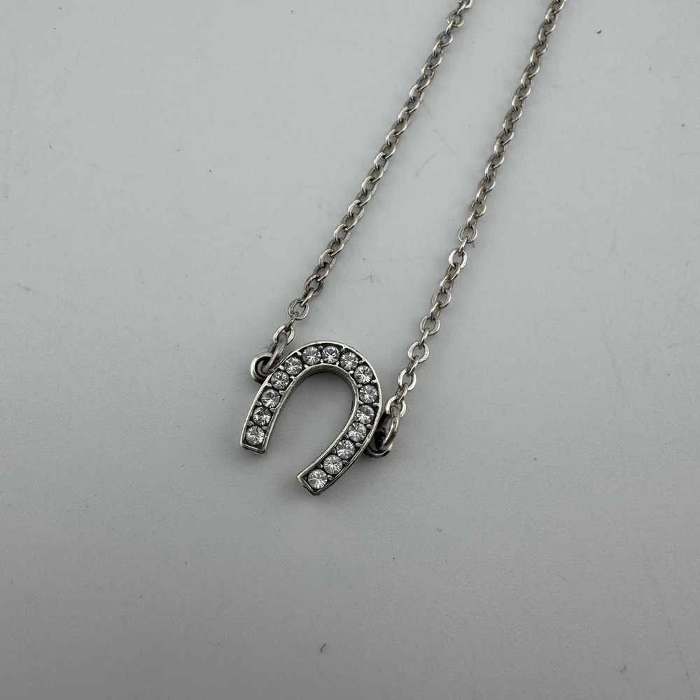 Brighton Inner Shine Bracelet Silvertone NEW Crystal Horseshoe J71811 (9-23846)‎